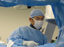Dr. Shen is pictured as he performs one of the area's first Kyphoplastys
