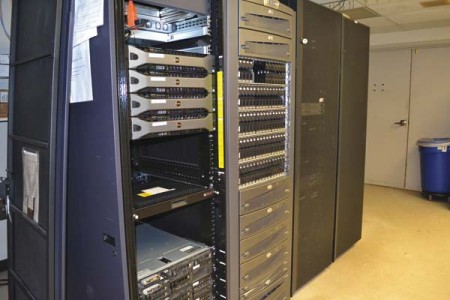 The server room at Nathan Littauer Hospital is shown on Thursday. (The Leader-Herald/Kerry Minor)
