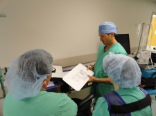 The surgical team at Littauer gets ready for the procedure