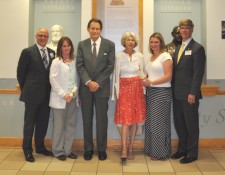 From left: NL Foundation Executive Director Geoffrey Peck, Jennifer Elmendorf, Dr. Robert A. Ferguson, Dr. Priscilla Parkhurst Ferguson, Danielle McDuffee. and NLH President and CEO Laurence E. Kelly