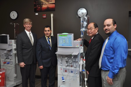 Littauer President and CEO Laurence Kelly, left, Dr. Ahman Morgan Dr. Soo Gil Lee, and Dr. Hani Shahata
