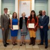 Littauer President and CEO Laurence E. Kelly, Scholar Kayla Bellinger, Benefactor Dr. Priscilla Parkhurst Ferguson, Scholar Tammy Merendo, and Littauer Foundation Executive Director Geoffrey Peck
(Missing in photo: Scholar Krista Sheils)