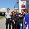 Nathan Littauer Hospital & Nursing Home Emergency Care Center together with EMS responders from the Ambulance Service of Fulton County. Paramedic Student, Peter Simoneau, left, EMT, Monique Lemperle, Paramedic Supervisor, Frank Sheeran, Littauer RN, Nicole Gueve, and Littauer ECC Manager, Maggie Houghton, RN, CEN