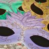 Giant Mardi Gras masks, created by Deb McFarland of McFarland Designs soon to be displayed as decorations for the Littauer Foundation’s 2018 EVENT taking place 7 p.m. Friday, June 8, at the Johnstown Holiday Inn