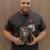 Phil Guild, RN, with his Goodwill Award.