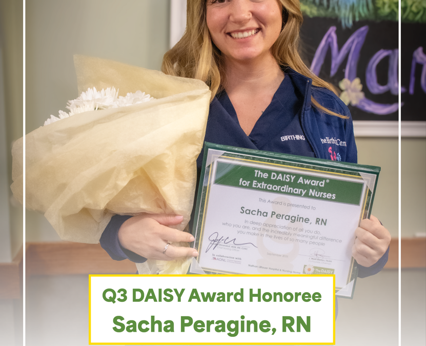Nathan Littauer Honors Sacha Peragine, RN, with DAISY Award for Exceptional Nursing Care
